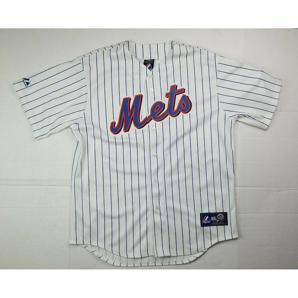 New York Mets Madhuge Authentic Jersey Majestic 2009 Inaugural Season sz Large